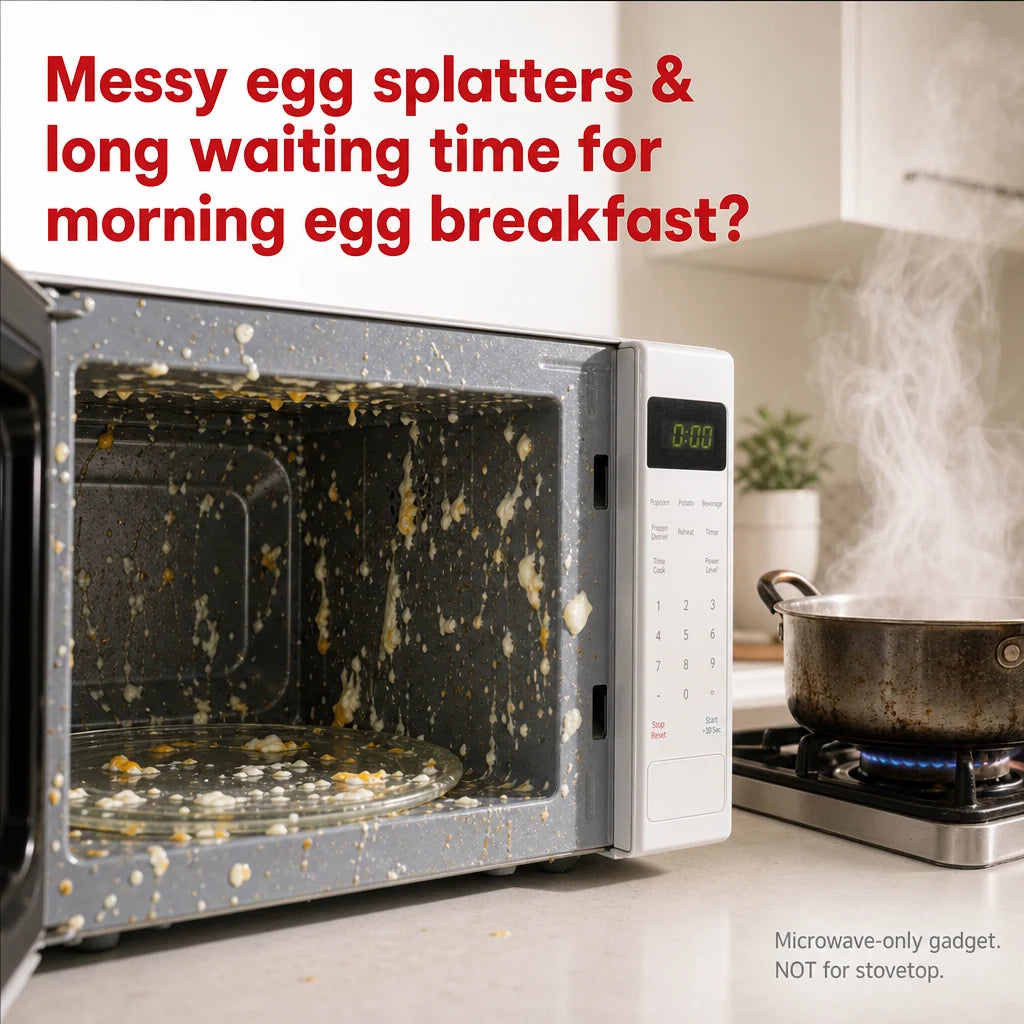 💥Buy 1, Get 1 Free 🥚Multi‑Function Microwave Egg Cooker Steamer Box With Lid