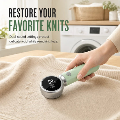 🚨 50% off for the first 50 customers! 🧥 Rechargeable electric fabric shaver with a smart digital display.