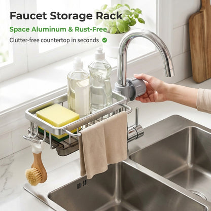 Kitchen Faucet Storage Rack