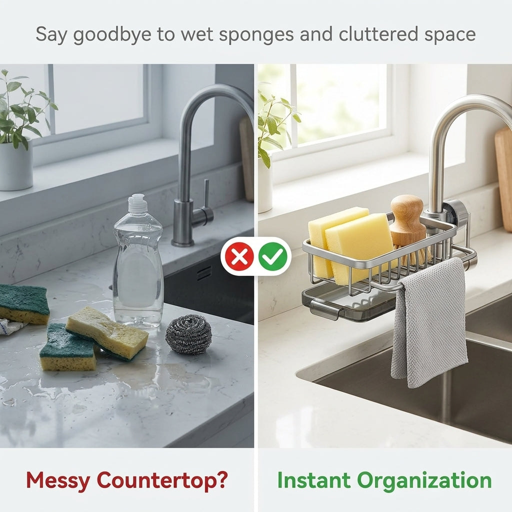 Kitchen Faucet Storage Rack