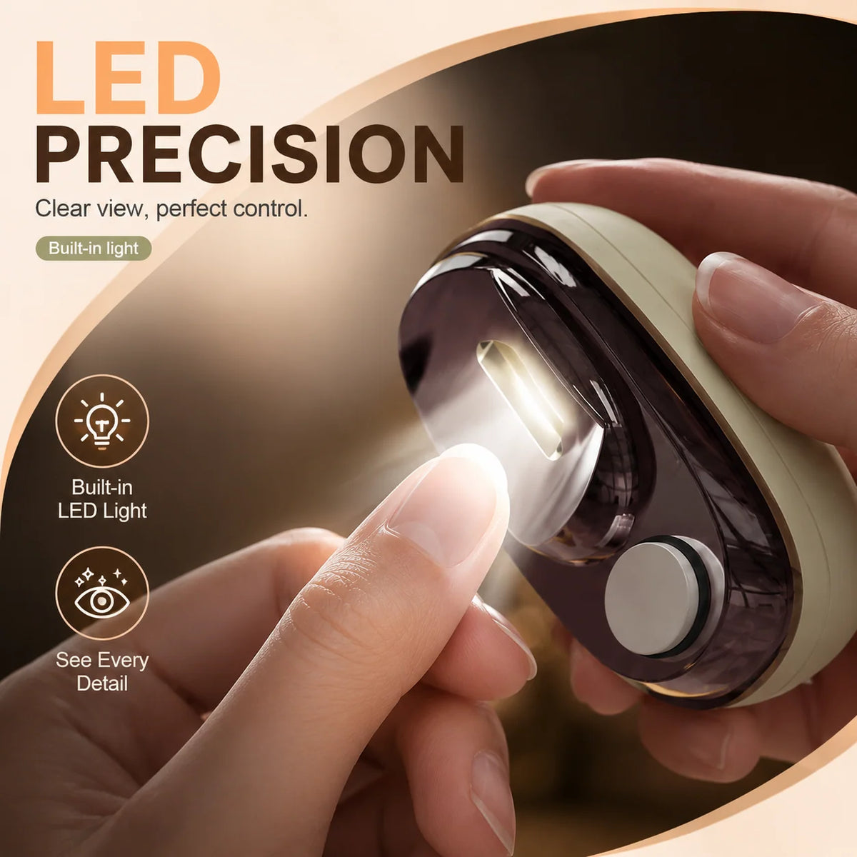 🔥62% OFF NOW🔥🔋2-in-1 Electric Nail Clipper with LED