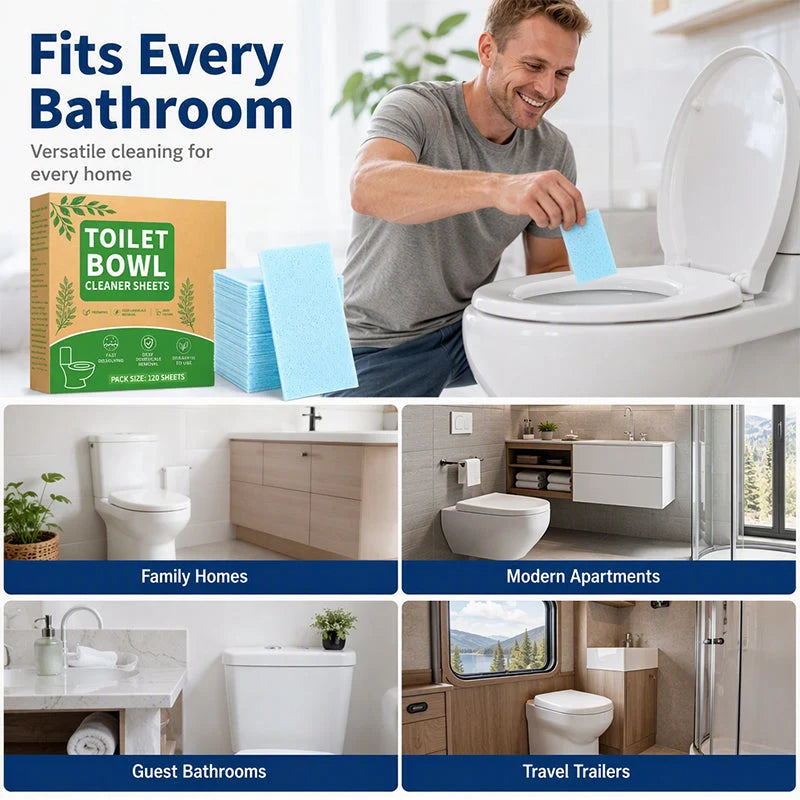 🚽 Buy 1 Get 1 Free NOW! ✨ Quick-Dissolving Toilet Cleaning Sheets – Fresh, Easy & Effective Cleaning 💧