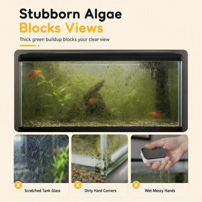 Clean Tank Glass Instantly! Double-Sided Magnetic Aquarium Cleaner