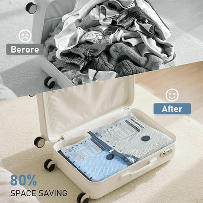 🔥 LAST DAY 49% OFF-Cordless Travel Vacuum Storage Compression Bag Set - TSA Approved & Reusable | Up to 80% More Space