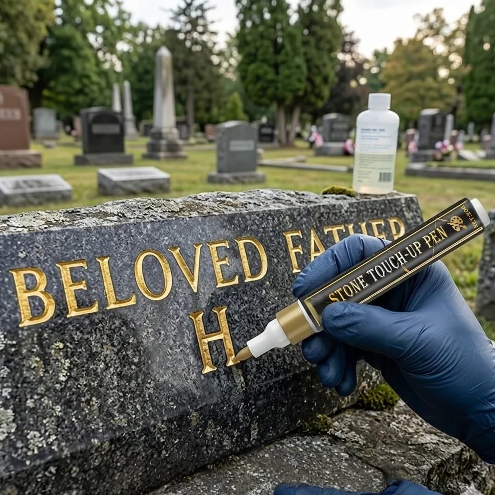 🔥Buy one get one free🔥🐦Golden Tombstone Marker Pen for Restoring Faded Grave Inscriptions