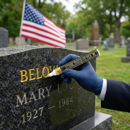 🔥Buy one get one free🔥🐦Golden Tombstone Marker Pen for Restoring Faded Grave Inscriptions
