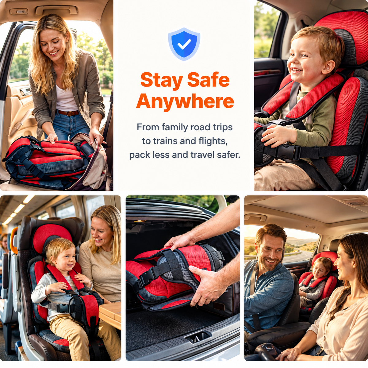 🏆Flash Sale⚡50K+ SOLD! Portable Child Car Safety Seat