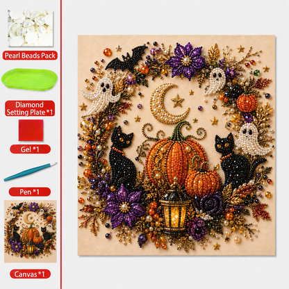 🔥 Last Day 50% OFF – 👻✨ Halloween Pearl Art DIY Kit – Turn Tiny Pearls into Spooky-Cute Magic (📦Buy 2 Free Shipping)