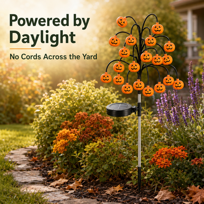 ?? Pumpkin Solar Stake Light ¨C A Warm Halloween Welcome
