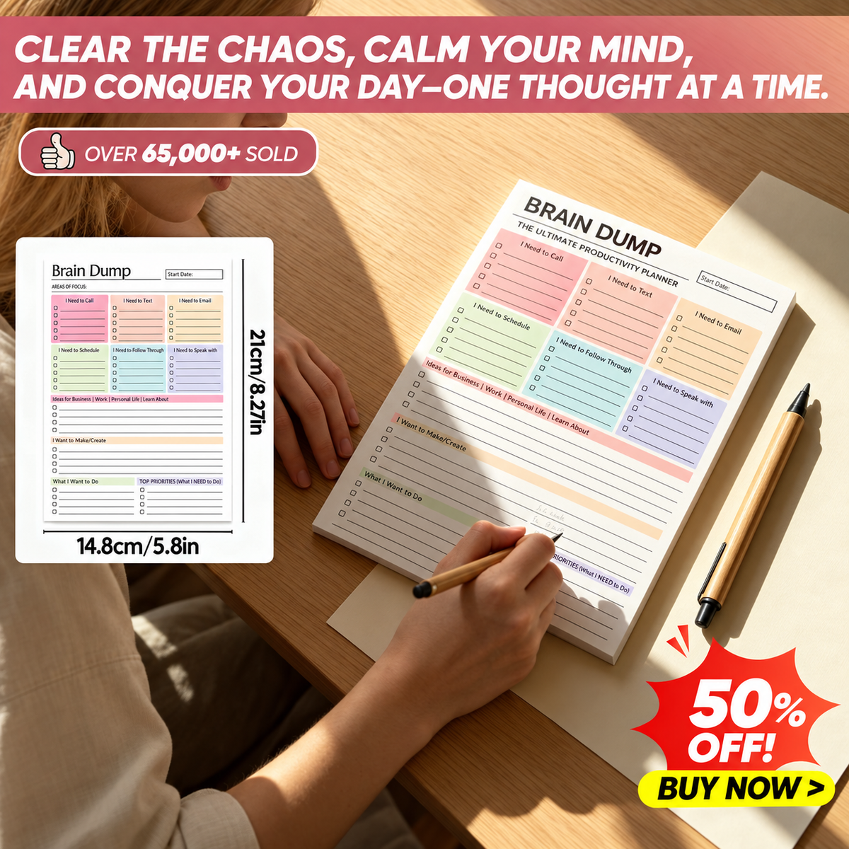 ADHD Brain Dump Planner Pad