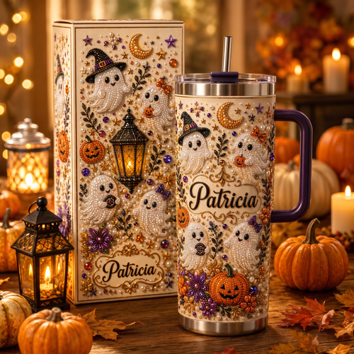 ?? Halloween Ghost Pearl Tumbler ¨C A Spooky-Cute Gift Made Just For Her ????