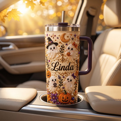 ?? Halloween Ghost Pearl Tumbler ¨C A Spooky-Cute Gift Made Just For Her ????