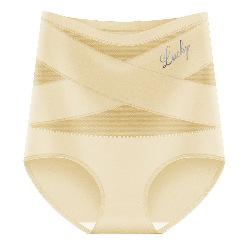 🌸BUY 1 FREE 1✨Plus-Size High-Waist Cross Tummy Control Panties