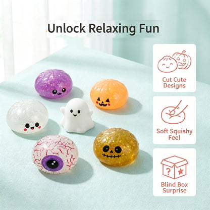?? 50% OFF Halloween Squishy Gift Box ?? Cute Spooky Squeeze Toys
