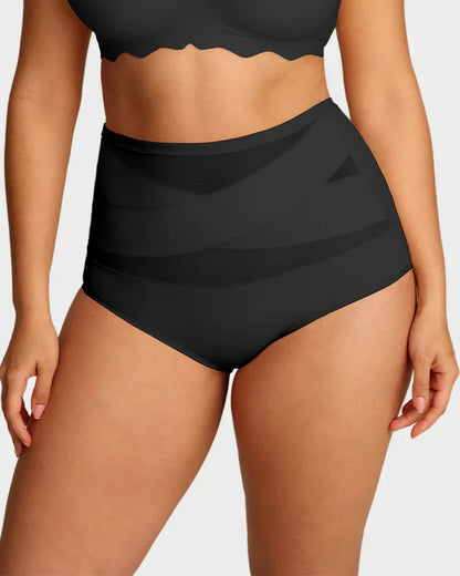 🌸BUY 1 FREE 1✨Plus-Size High-Waist Cross Tummy Control Panties