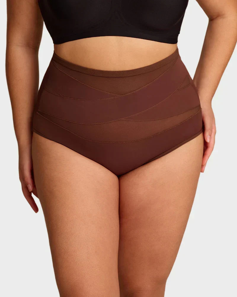 🌸BUY 1 FREE 1✨Plus-Size High-Waist Cross Tummy Control Panties