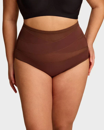 🌸BUY 1 FREE 1✨Plus-Size High-Waist Cross Tummy Control Panties
