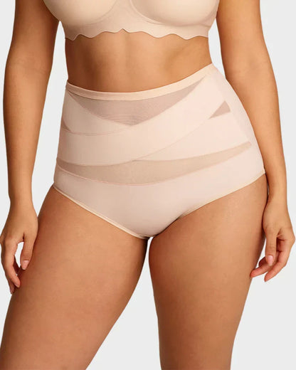 🌸BUY 1 FREE 1✨Plus-Size High-Waist Cross Tummy Control Panties