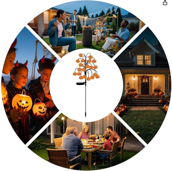 ?? Pumpkin Solar Stake Light ¨C A Warm Halloween Welcome