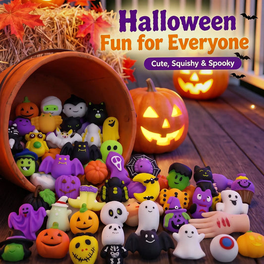 ?? 50% OFF Halloween Mini Squishy Toys ?? 30/60/90 PCS Random Assortment for Party Favors
