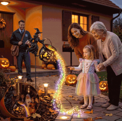 ?? 50% OFF Glowing Witch Cauldron Garden Light ? Outdoor Halloween Decor