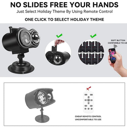 ??Turn Your Home Into a Haunted Halloween Wonderland | 10 Unique HD Projection Patterns, 32FT Ultra-Large Display