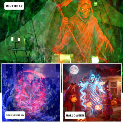 ??Turn Your Home Into a Haunted Halloween Wonderland | 10 Unique HD Projection Patterns, 32FT Ultra-Large Display