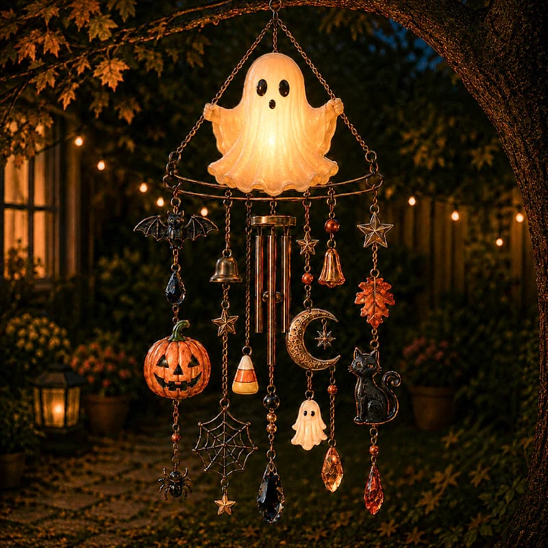 ??LAST DAY 50% OFF - ?? Haunted Glow Ghost Wind Chime