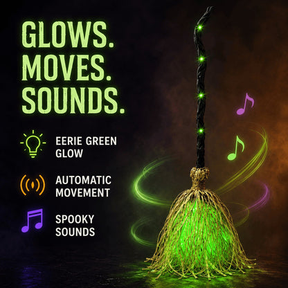 ??Last Day 50% OFF?? Halloween Magic Moving Witch Broom