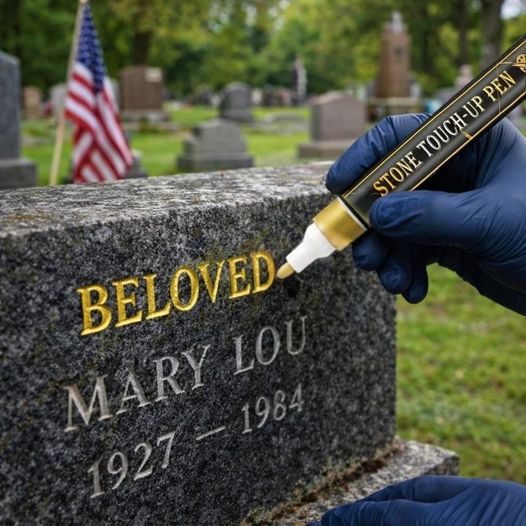 🔥Buy one get one free🔥🐦Golden Tombstone Marker Pen for Restoring Faded Grave Inscriptions