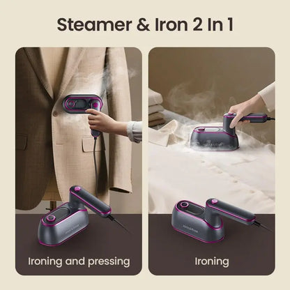 FallDealsForYou  Foldable 2-in-1  Handheld Iron - Fast Heating, 150ml Water Tank, Large Soleplate, Compact Lightweight Travel-Ready Garment Steamer & Ironing Machine for Home Clothes Refresh,  Iron, Handheld Ironing Machine