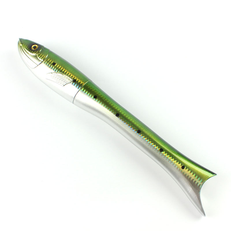 Fish-shaped portable fishing rod set