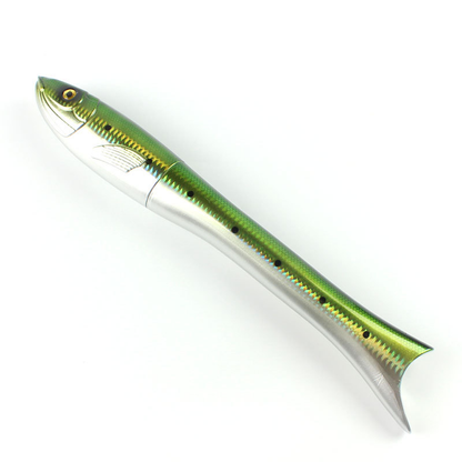 Fish-shaped portable fishing rod set