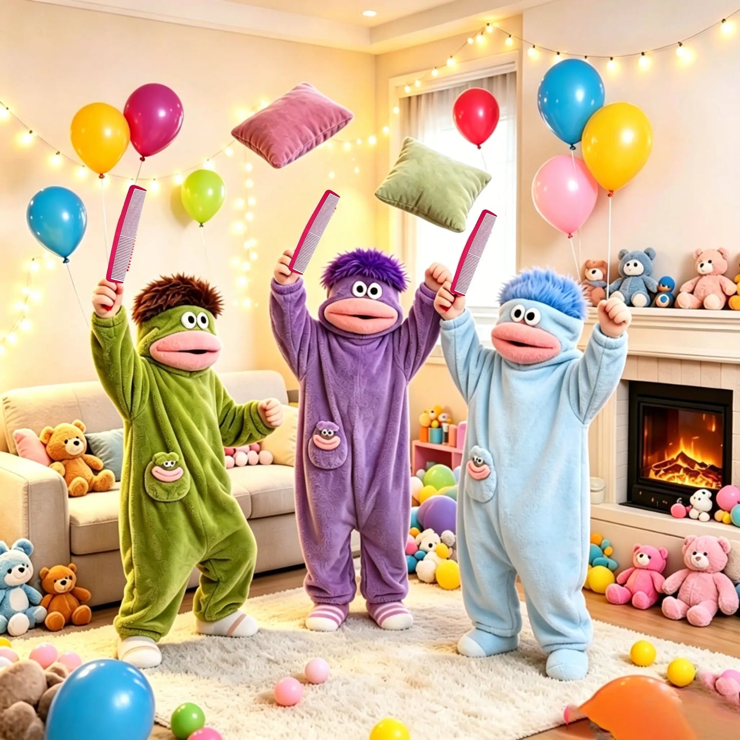 Msrlassn Cute Pajamas Wearable Blanket Hoodie for Women Men,  Oversize Soft Warm Cozy Pullover Home Loungewear Funny Pajamas Onesie, Perfect for Home Party Costume Halloween, One Size for Women Men