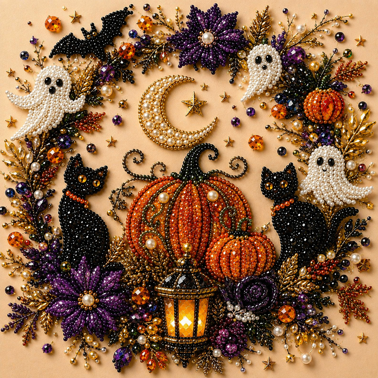 Halloween Ghost Diamond Painting Kit ¨C Pumpkin Cat DIY Home Decor
