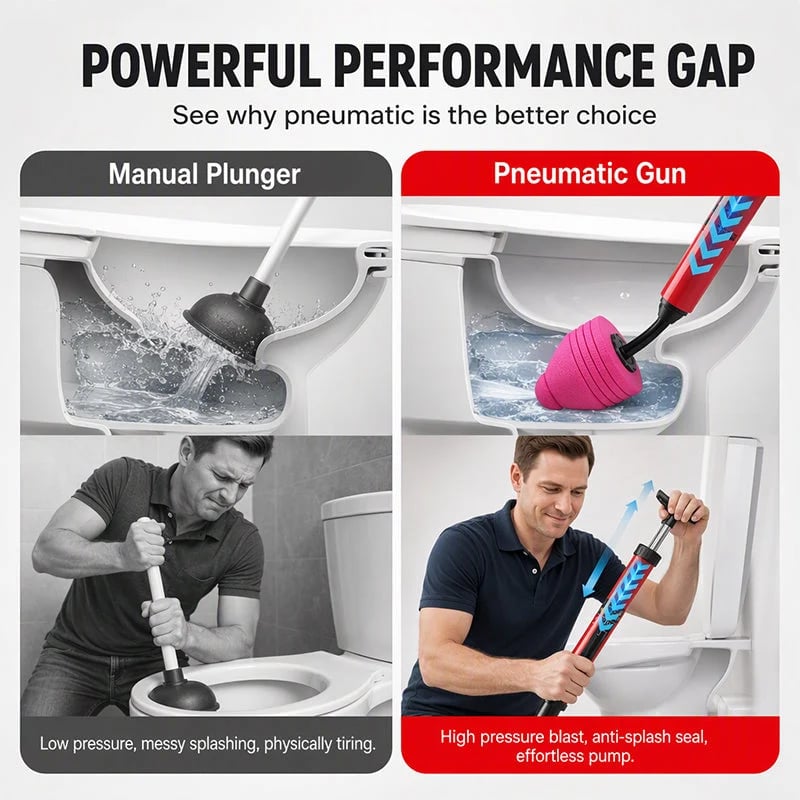 🔥50% OFF🔥🚽 Manual Air Pressure Drain Unclogger – Pump, Seal & Clear