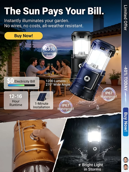 ☀️ [ENERGY CRISIS CLEARANCE] Ncrovoplus  4-in-1 Tactical Solar Lantern – $0 Electricity Bill, IP67 Waterproof, Auto-Motion Home Security Light (50% OFF TODAY!)