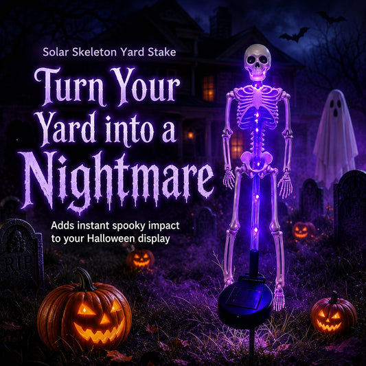 ?? Solar Skeleton Yard Stake ¨C Halloween Outdoor Decor