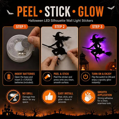 ???? 50% OFF! Halloween Glow in Dark Wall Stickers ¨C Turn Blank Walls into a Spooky Glow Scene ????