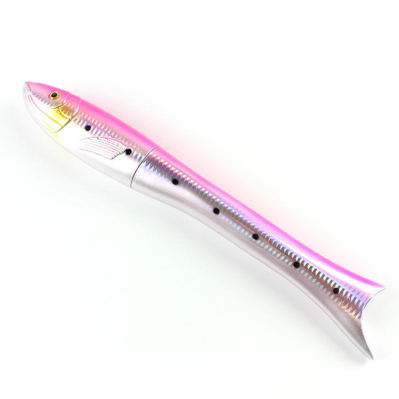 Fish-shaped portable fishing rod set