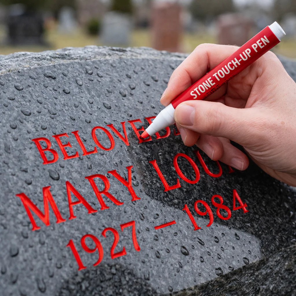 🔥Buy one get one free🔥🐦Golden Tombstone Marker Pen for Restoring Faded Grave Inscriptions
