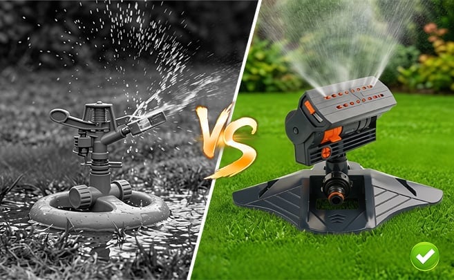Adjustable Oscillating Sprinkler Wide Coverage