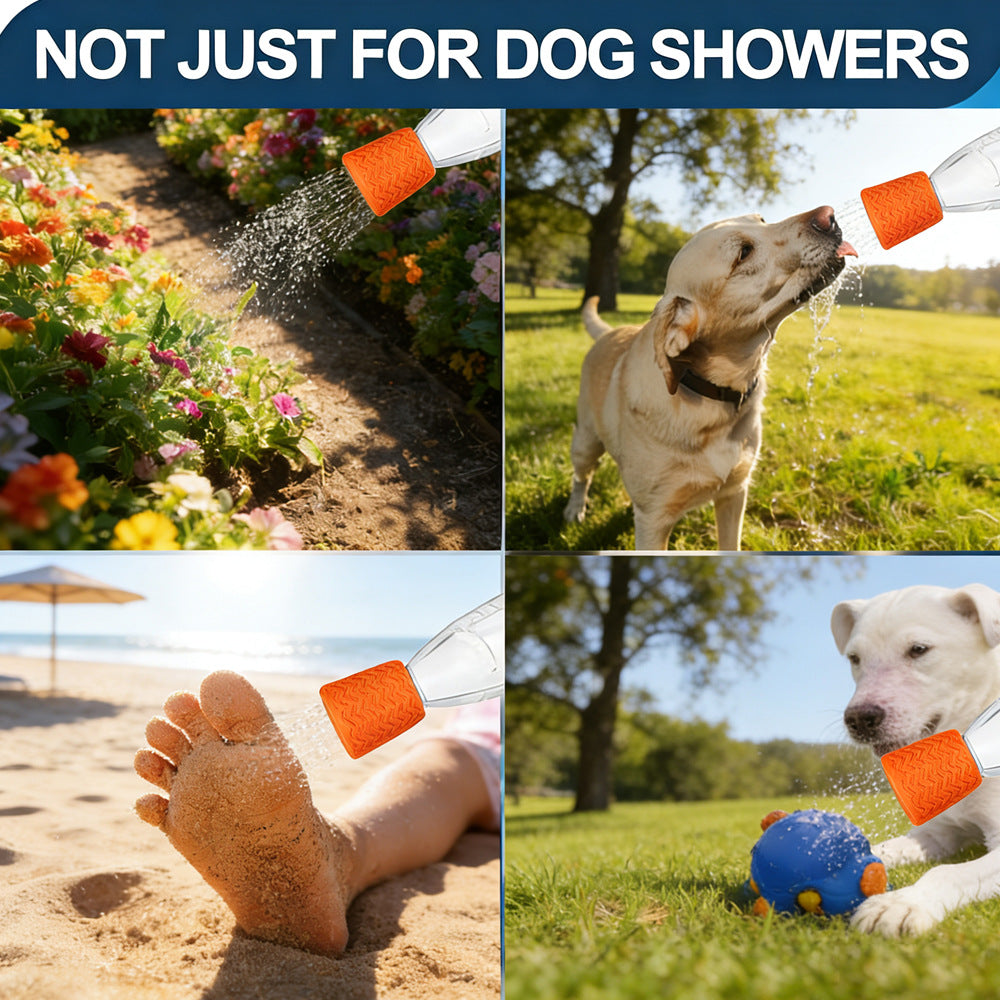 Portable silicone pet shower head