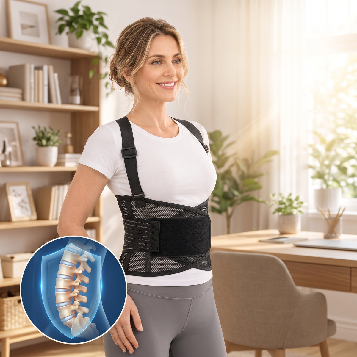 📢📢50% OFF !! ⏰Breathable Posture Corrector - Back Pain Relief & Tummy Control