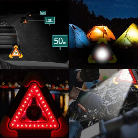 🚗Huge Sale - 50% Off 🆘3-in-1 Solar Emergency Roadside Warning Triangle✨
