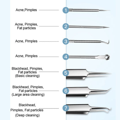 🔥Limit Time 50% OFF🔥Stainless Steel Blackhead Remover Tool Kit