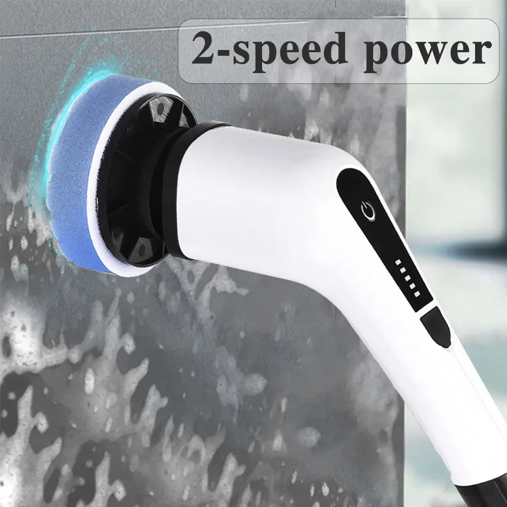 🔋 Electric Cleaning Brush – 7/9 Replaceable Heads & 2500mAh – Perfect for Bathroom, Kitchen & Tile – Waterproof & Effective 💧