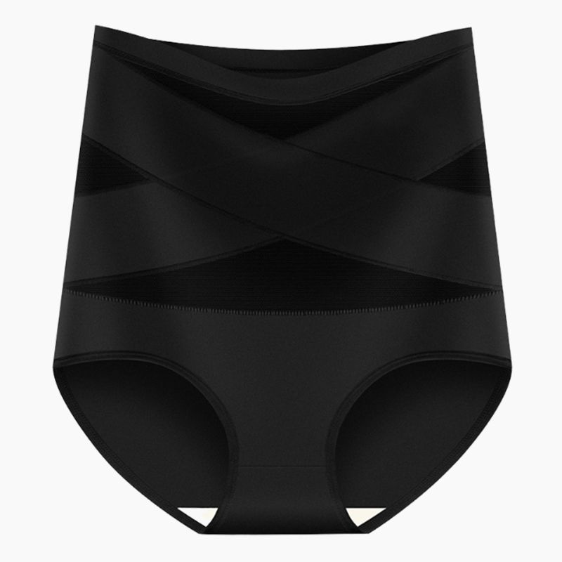 🌸BUY 1 FREE 1✨Plus-Size High-Waist Cross Tummy Control Panties