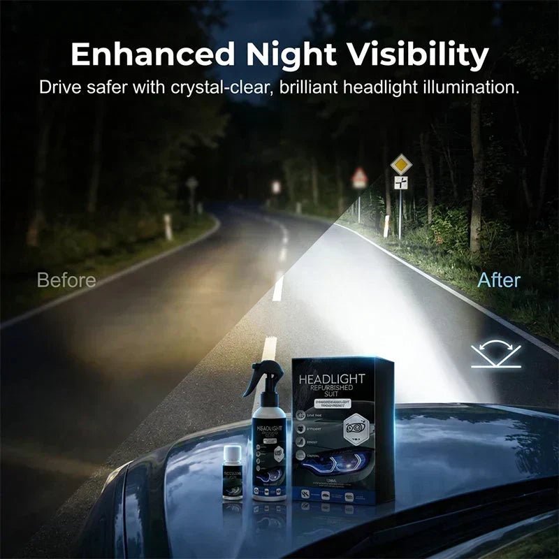 🚗 BUY 3 GET 3 FREE! 💡 Professional Car Headlight Restoration Kit – Eliminates Yellowing, Restores Clarity & Easy Application ✨
