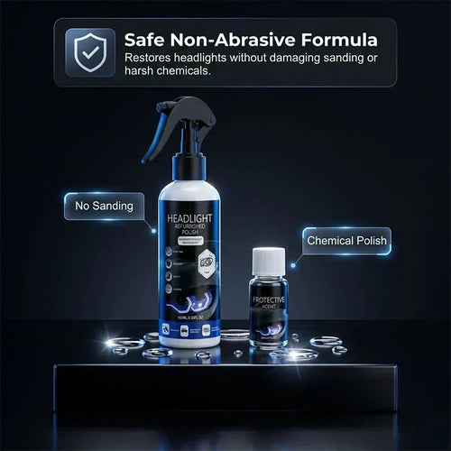 🏆LAST DAY SALE!!🚗 🔆Professional Car Headlight Restoration Kit🫧 – Removes yellowing & scratches, restores clarity & UV protection – easy DIY solution ✨